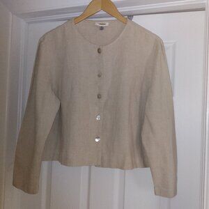 Elegant Classy Linen Jacket, Famous Talbots, Size - 14